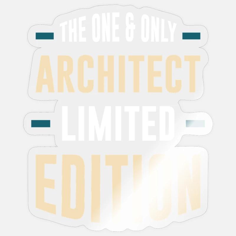 Unique Architect Édition Limitée - Sticker taille S (10 x 10 cm) - brillant transparent