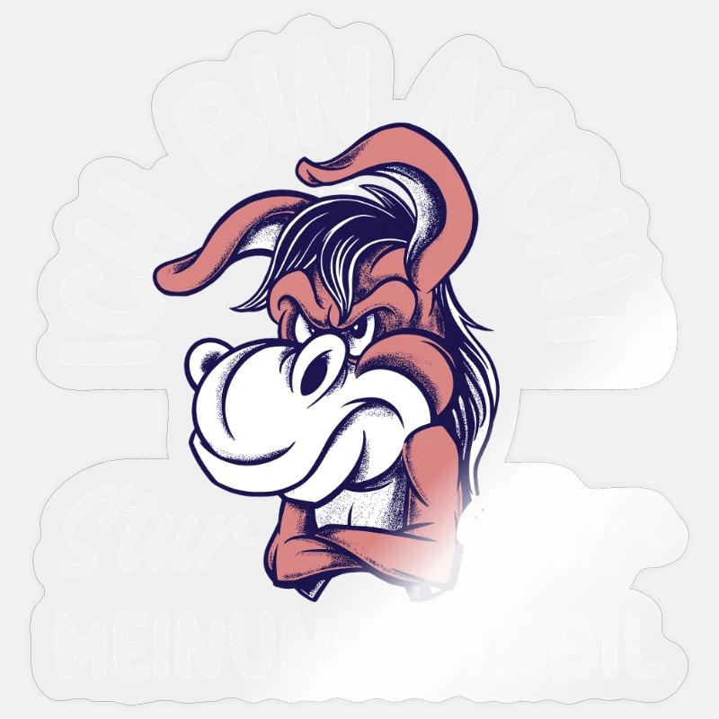 Pas têtu, juste stable dans l’opinion - Sticker taille S (10 x 10 cm) - brillant transparent