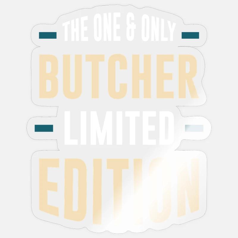 L’édition limitée The Only Butcher - Sticker taille S (10 x 10 cm) - brillant transparent