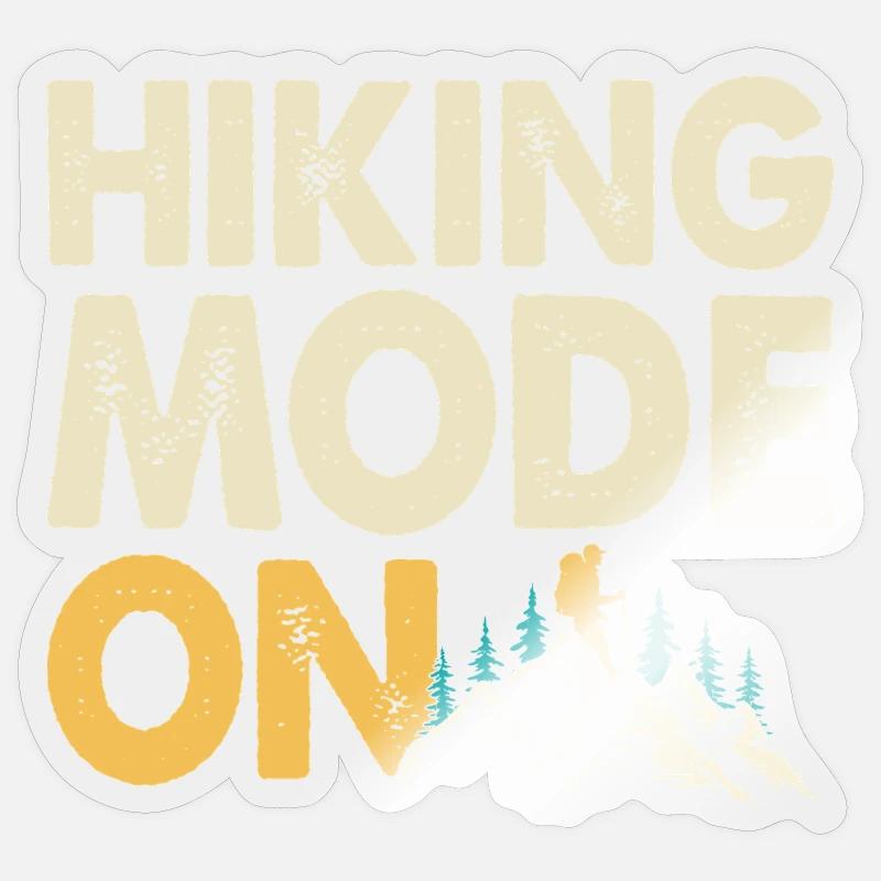 Wandern Wanderer Bergsteiger Geschenk - Sticker Größe S (10 x 10 cm) - Transparent glänzend