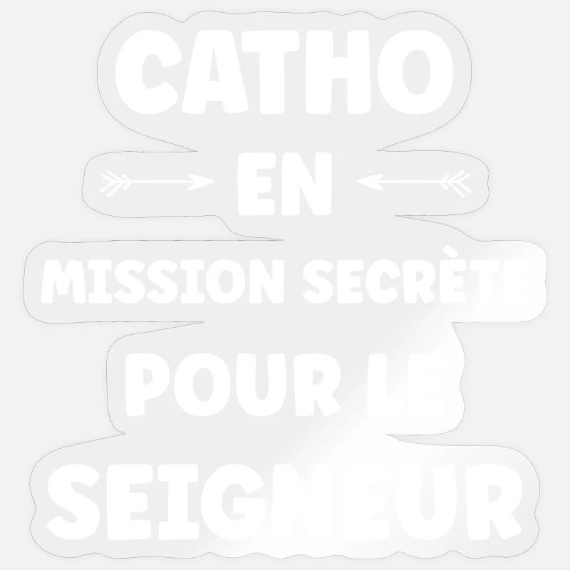 Katholisch - Sticker Größe S (10 x 10 cm) - Transparent glänzend