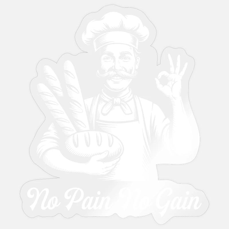 Bread Bakery Humor Baker - Sticker size S (10 x 10 cm) - transparent glossy