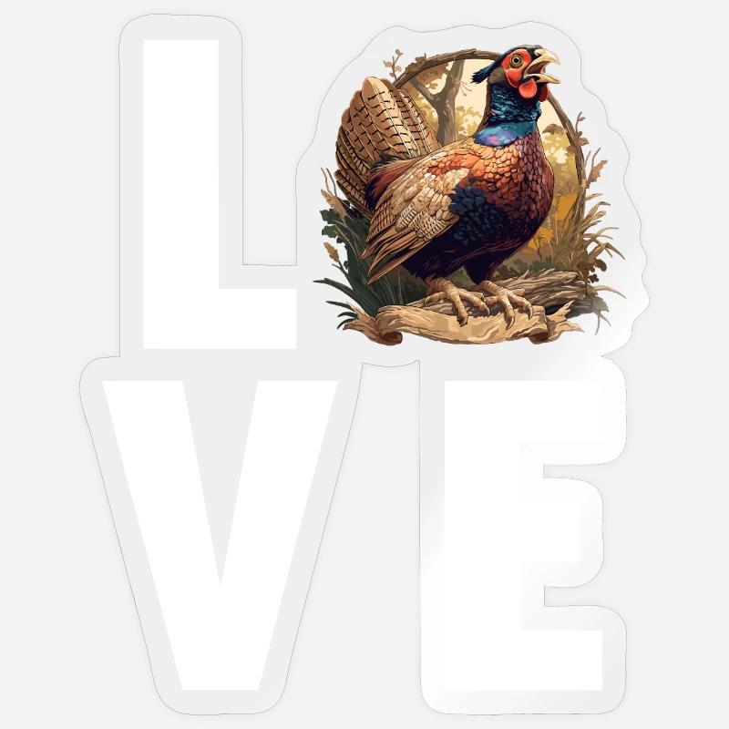 Faisans Faisan Sticker taille S (10 x 10 cm)