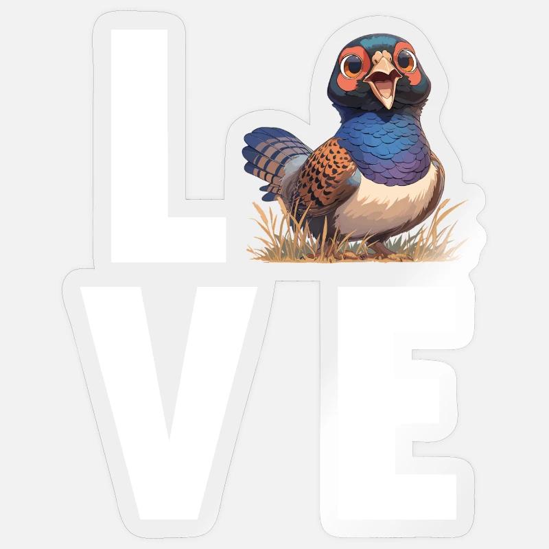Pheasants Pheasant - Sticker size S (10 x 10 cm) - transparent glossy