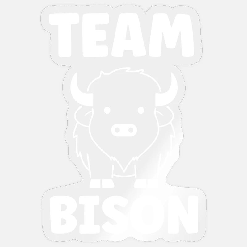 Bison - Sticker Größe S (10 x 10 cm) - Transparent glänzend