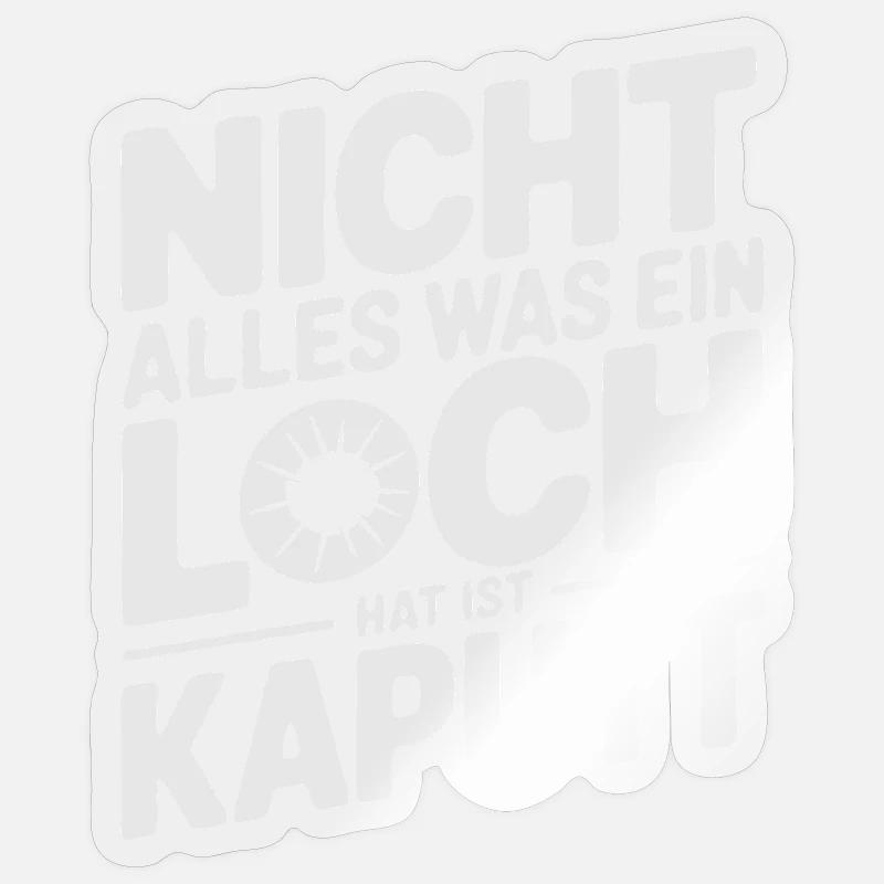 Doppeldeutiger Sarkasmus Spruch schwarzer Humor - Sticker Größe S (10 x 10 cm) - Transparent glänzend