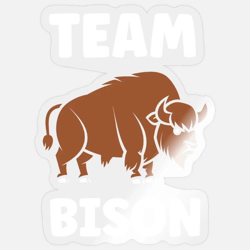 bison - Sticker size S (10 x 10 cm) - transparent glossy