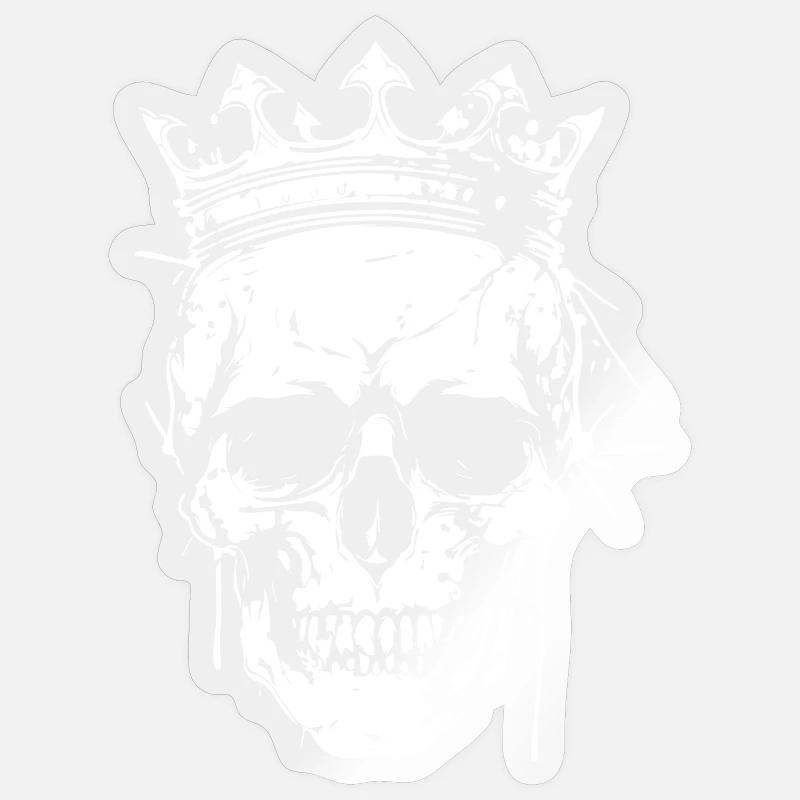 Crown Skull Graphic - Sticker size S (10 x 10 cm) - transparent glossy