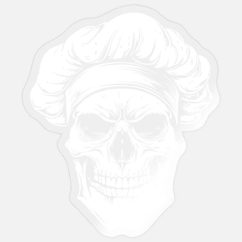 Kochskull Gothic Kitchen Art - Sticker size S (10 x 10 cm) - transparent glossy