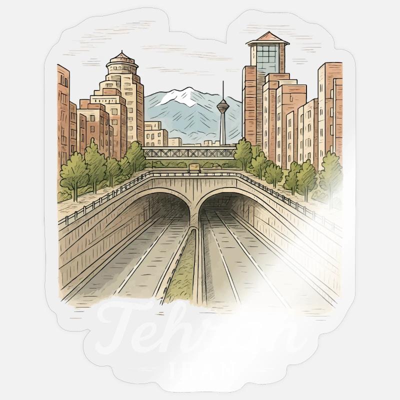 Teheran Iran - Sticker Größe S (10 x 10 cm) - Transparent glänzend