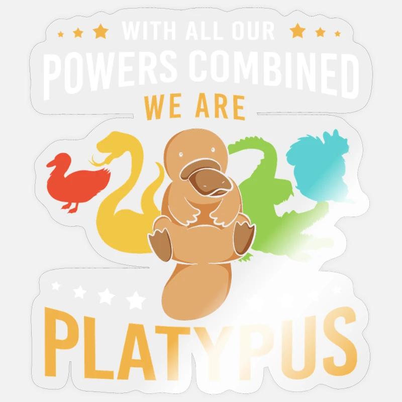 platypus - Sticker size S (10 x 10 cm) - transparent glossy