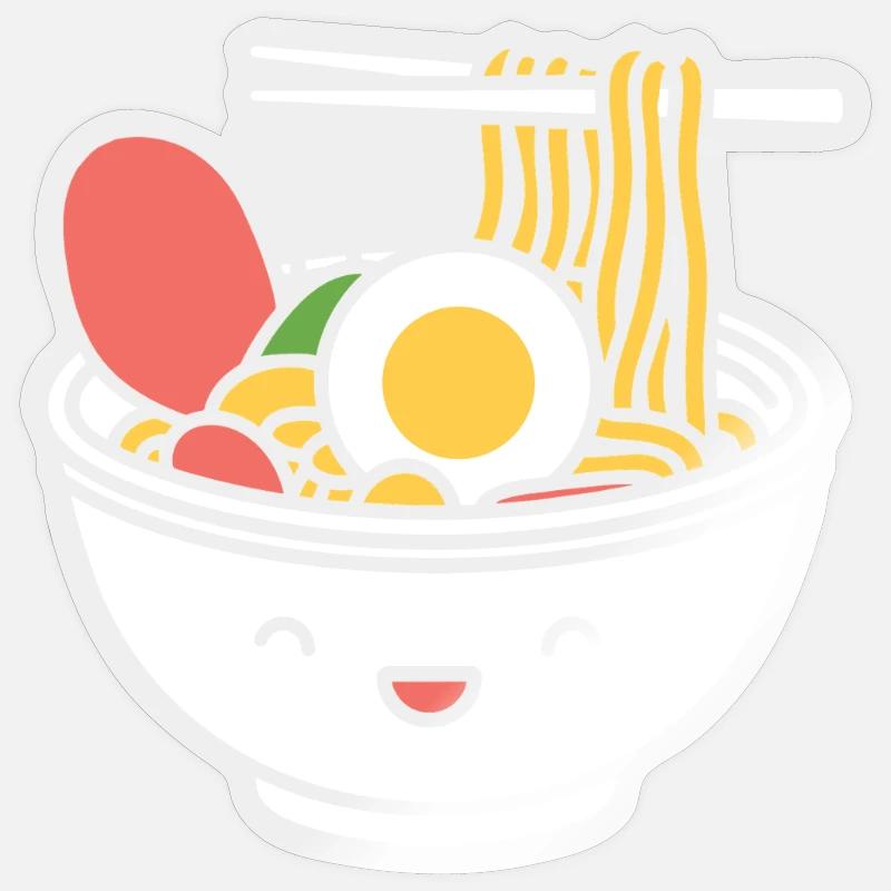 Ramen - Sticker size S (10 x 10 cm) - transparent glossy