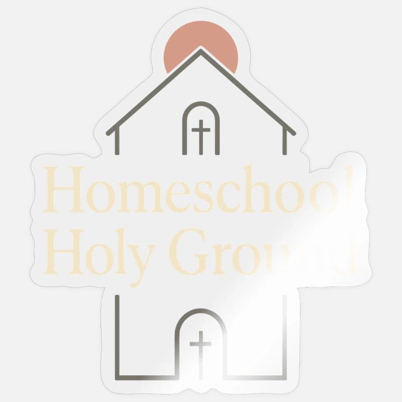École chrétienne à la maison-Mère-Foi - Sticker taille S (10 x 10 cm) - brillant transparent
