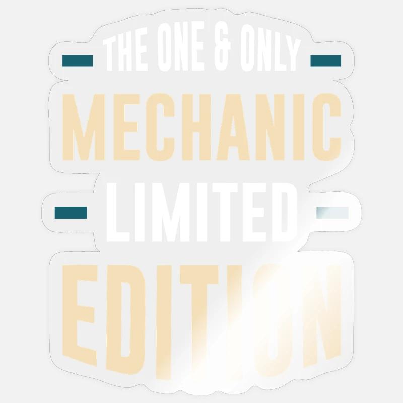 Édition limitée Mechanic – la seule - Sticker taille S (10 x 10 cm) - brillant transparent
