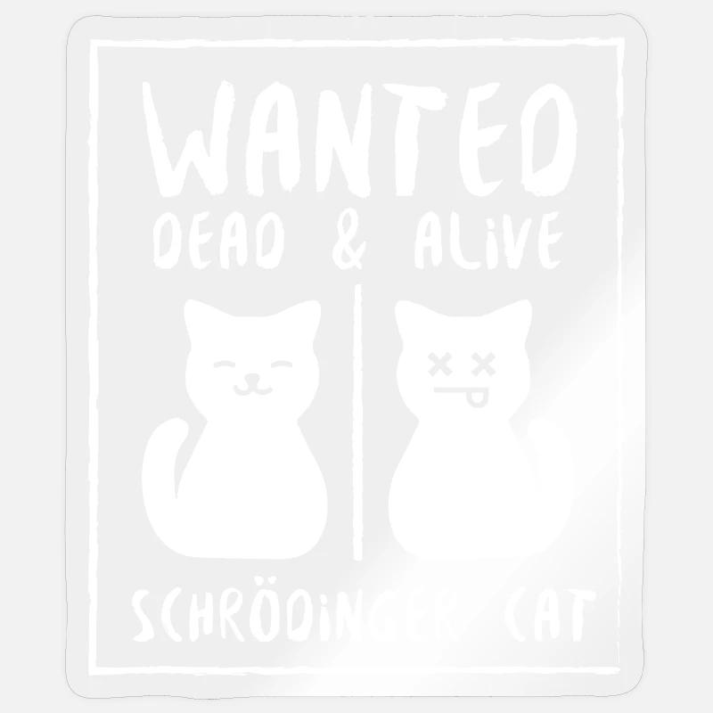 Le chat de Schrödinger - Sticker taille S (10 x 10 cm) - brillant transparent