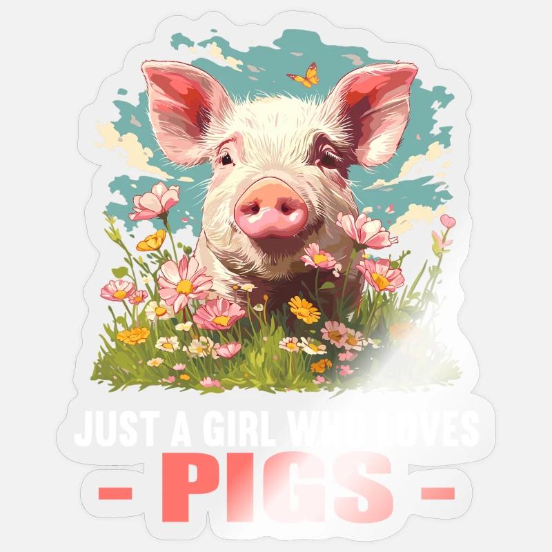 Cochon Cochon - Sticker taille S (10 x 10 cm) - brillant transparent