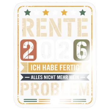 Pension 2026 – I'm done - Sticker size S (10 x 10 cm) - transparent glossy - Front