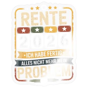 Pension 2026 – Enfin la paix - Sticker taille S (10 x 10 cm) - brillant transparent - Devant