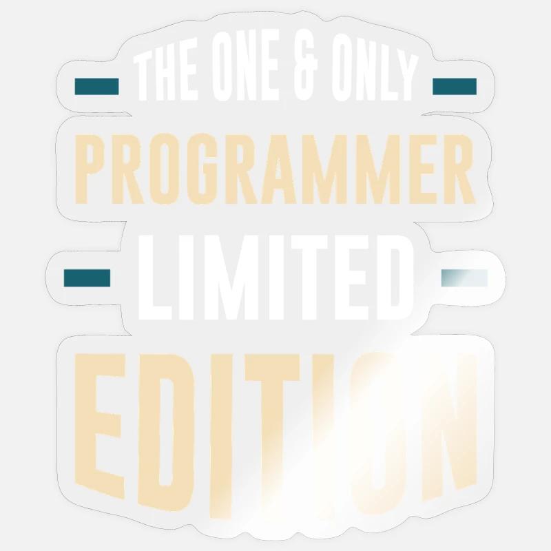 Einziger Programmierer Limited Edition - Sticker Größe S (10 x 10 cm) - Transparent glänzend