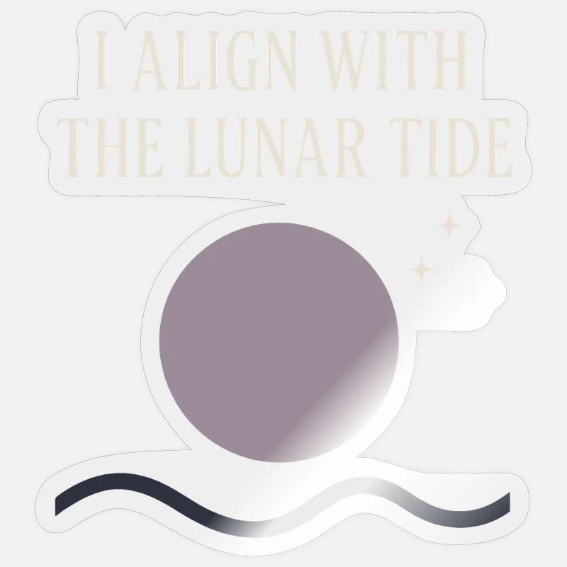 Moon Cycle Moon Goddess Intentionally - Sticker size S (10 x 10 cm) - transparent glossy