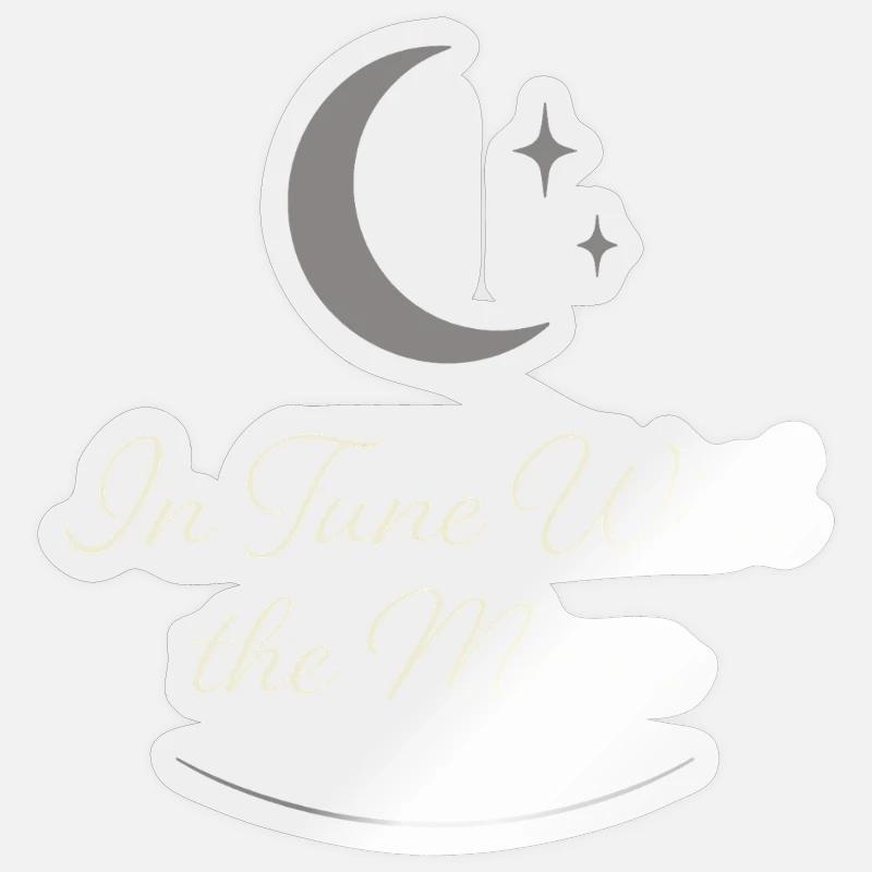 Moon Cycle Moon Goddess Intentionally - Sticker size S (10 x 10 cm) - transparent glossy