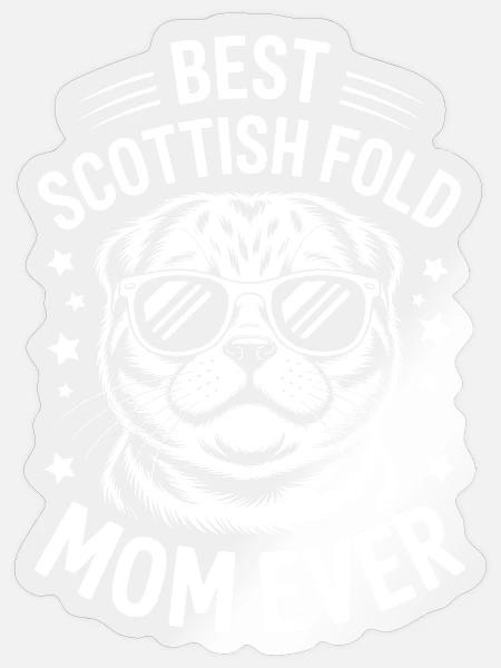Schottische Faltohrkatzen Scottish Fold Geschenk - Sticker Größe S (10 x 10 cm) - Transparent glänzend