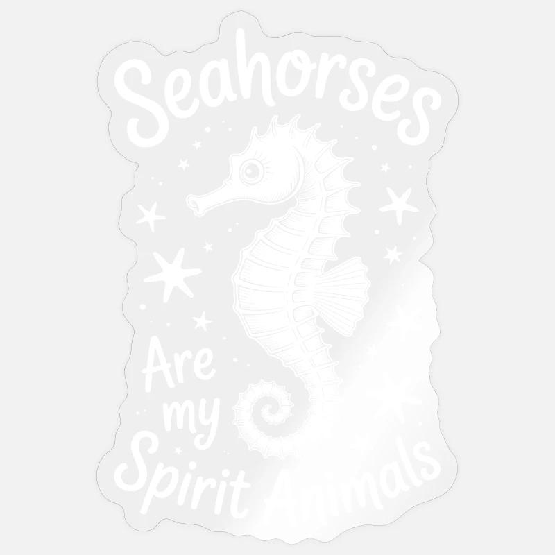 Seepferdchen Spruch Lustiges Seepferdchen Geschenk Sticker Größe S (10 x 10 cm)