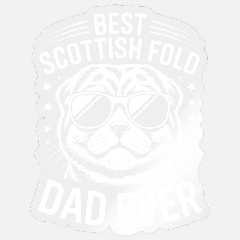 Schottische Faltohrkatzen Scottish Fold Geschenk Sticker Größe S (10 x 10 cm)
