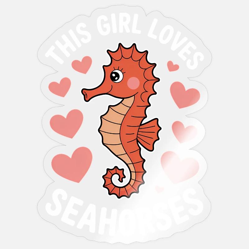 Seepferdchen Spruch Lustiges Seepferdchen Geschenk Sticker Größe S (10 x 10 cm)