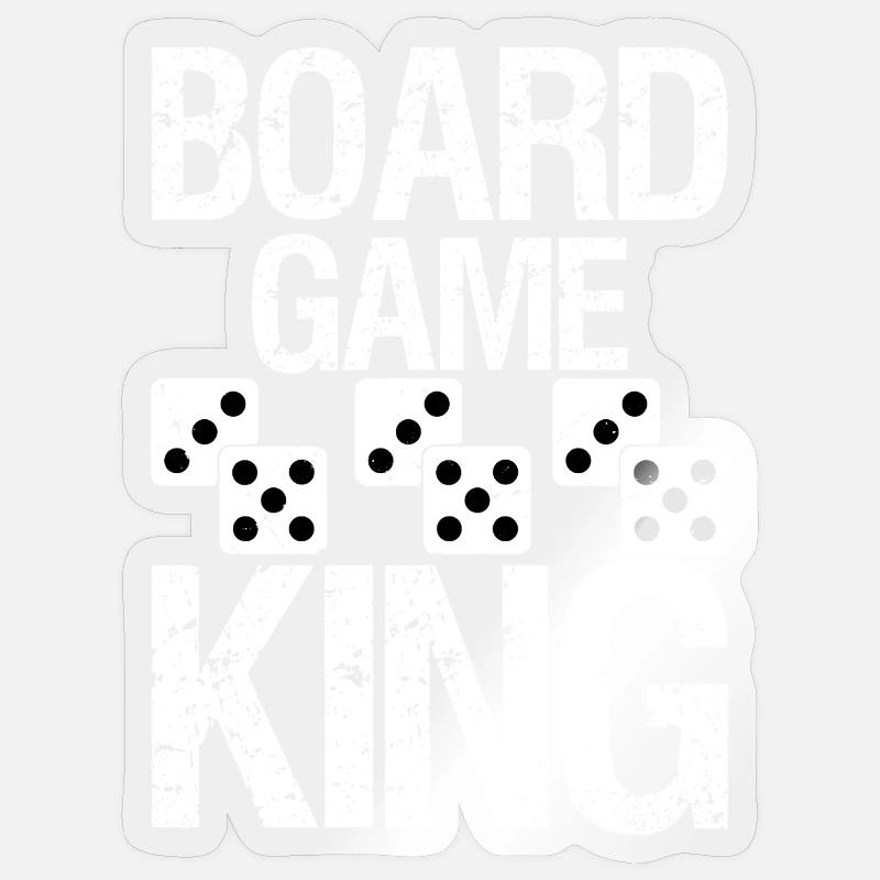 Board Game King - Sticker size S (10 x 10 cm) - transparent glossy