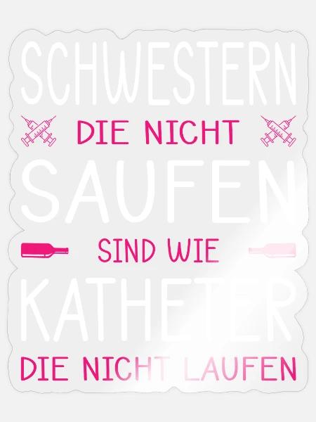 Pflegerin Geschenke Pflege Lustig Krankenpflegerin - Sticker Größe S (10 x 10 cm) - Transparent glänzend