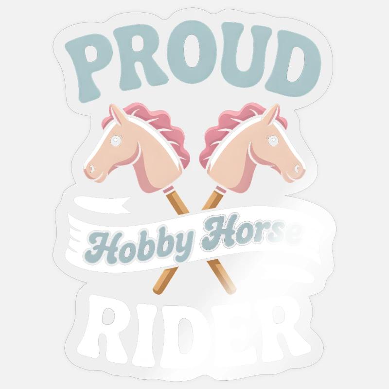 Hobby Horsing - Sticker size S (10 x 10 cm) - transparent glossy