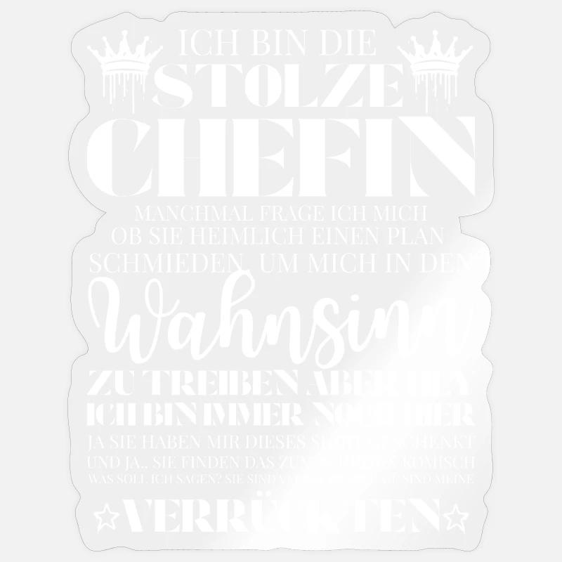Patron – Responsable de l’équipe Chaos - Sticker taille S (10 x 10 cm) - brillant transparent