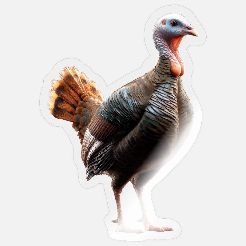Dinde Poules Oiseaux Dinde Sticker taille S (10 x 10 cm)