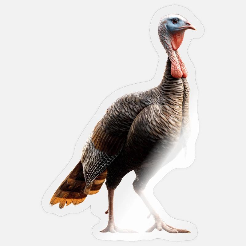 Dinde Poules Oiseaux Dinde Sticker taille S (10 x 10 cm)