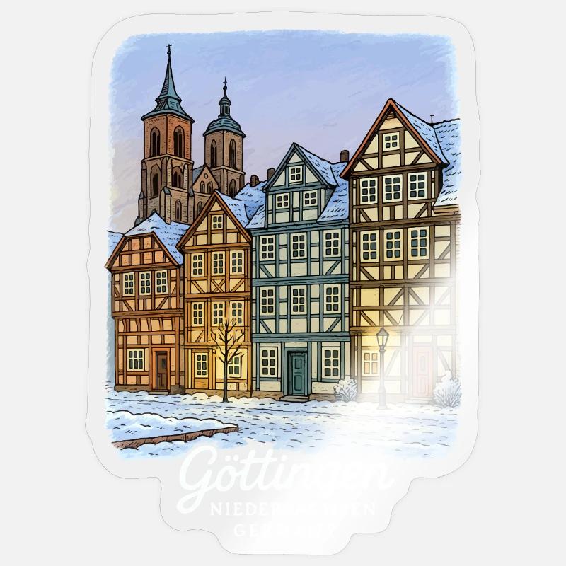 Goettingen - Sticker size S (10 x 10 cm) - transparent glossy
