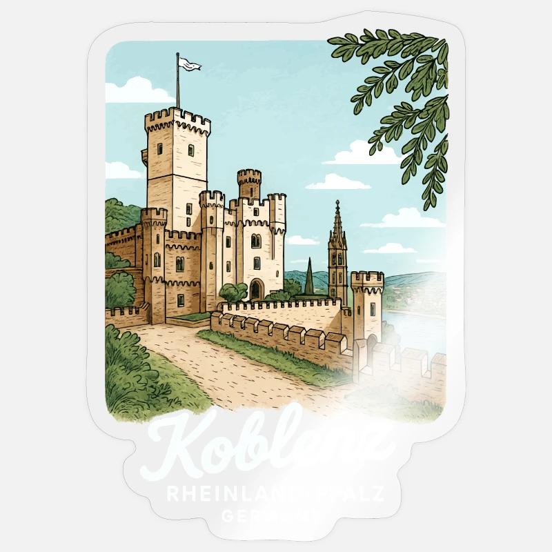 Coblence - Sticker taille S (10 x 10 cm) - brillant transparent
