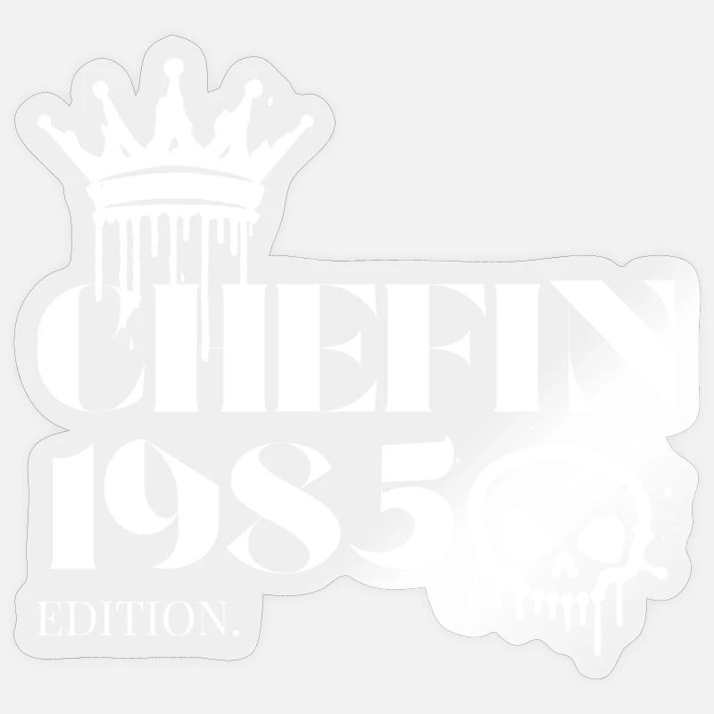Édition Chefin 1985 – Déclaration du 40e anniversaire - Sticker taille S (10 x 10 cm) - brillant transparent