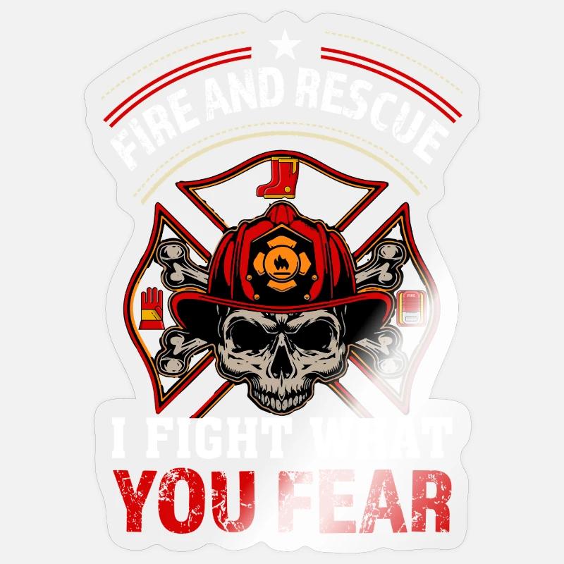 Fire brigade - Sticker size S (10 x 10 cm) - transparent glossy