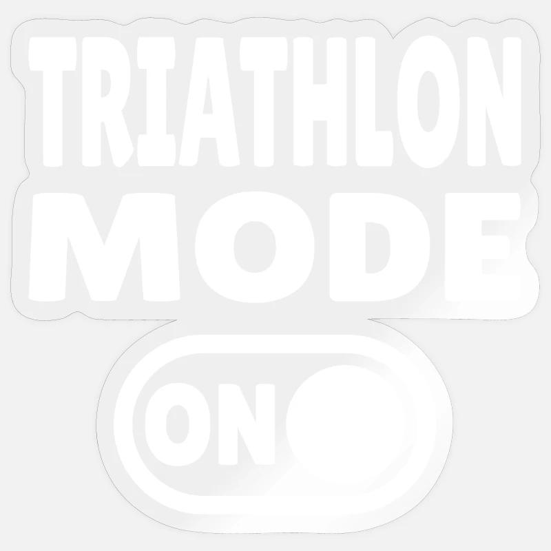 Mode triathlon ACTIVÉ - Course cycliste de natation - Sticker taille S (10 x 10 cm) - brillant transparent