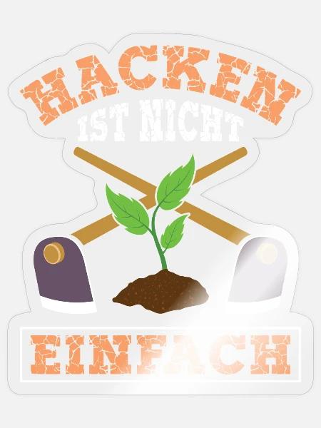 Gärtner Spruch Gärtnerei Hobbygärtner Kleingärtner - Sticker Größe S (10 x 10 cm) - Transparent glänzend