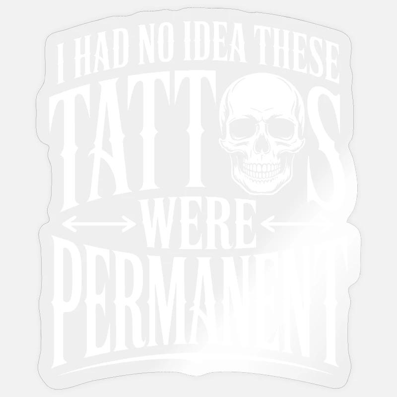 Tattoo Permanence Skull Tee Sticker size S (10 x 10 cm)