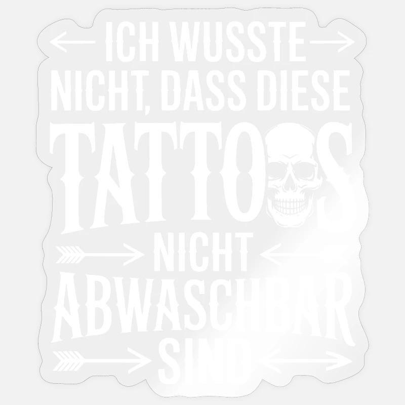 Déclaration du tatouage non lavable - Sticker taille S (10 x 10 cm) - brillant transparent