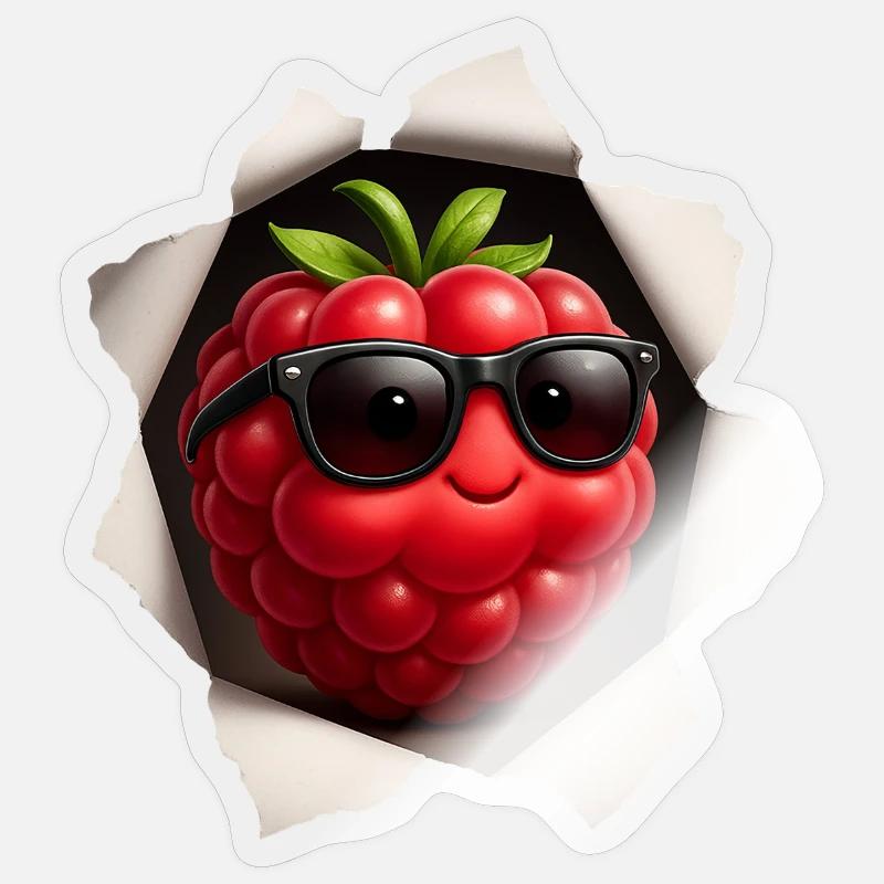 Raspberry Sticker size S (10 x 10 cm)
