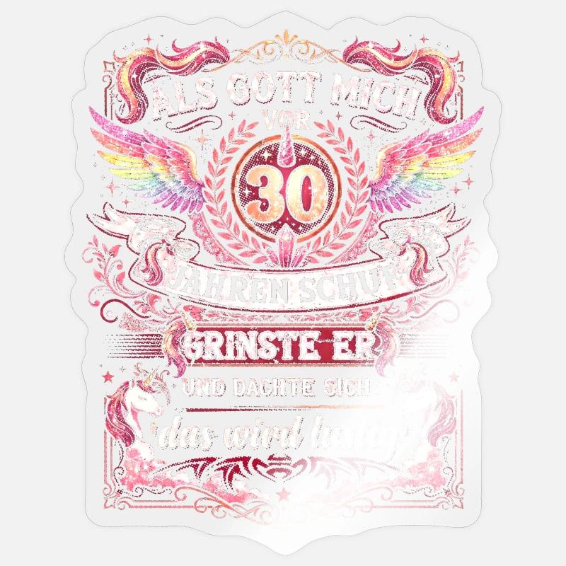 30. Geburtstag: Das Wird Lustig Sticker Größe S (10 x 10 cm)
