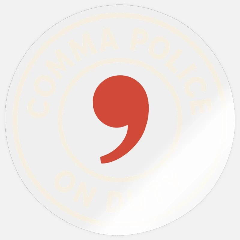 Grammar Oxford Comma Language Rules Sticker size S (10 x 10 cm)