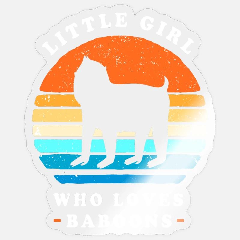 Baboon Primate Monkey Monkey Baboon - Sticker size S (10 x 10 cm) - transparent glossy