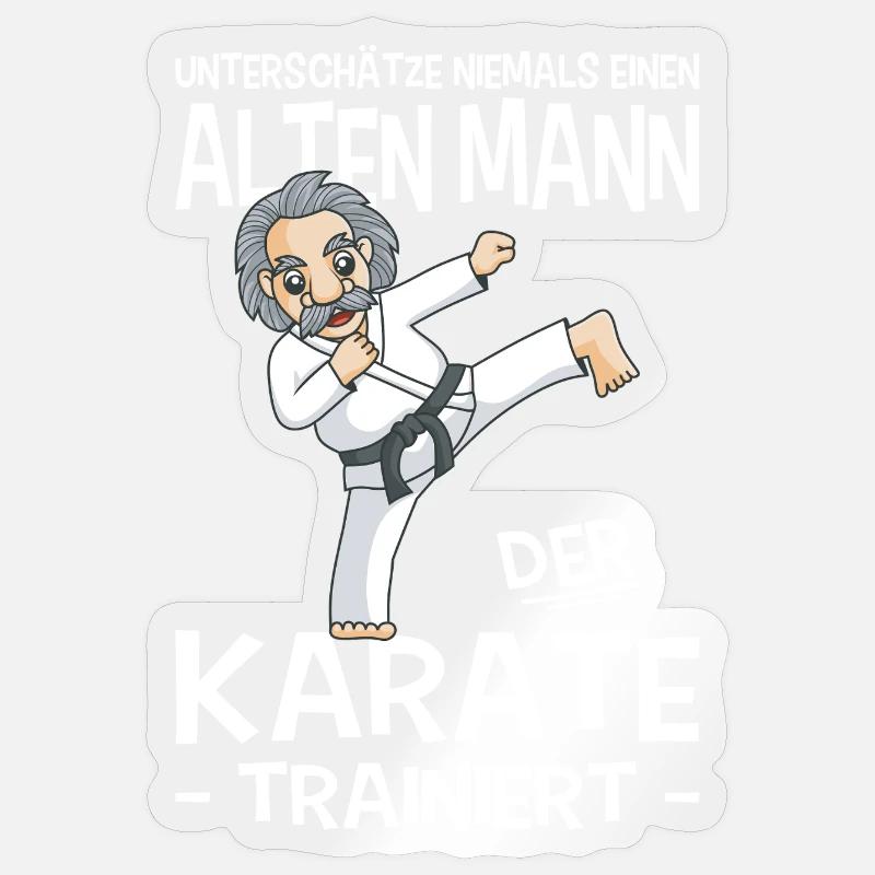 Karate Training Geschenke Karatetraining Sticker Größe S (10 x 10 cm)