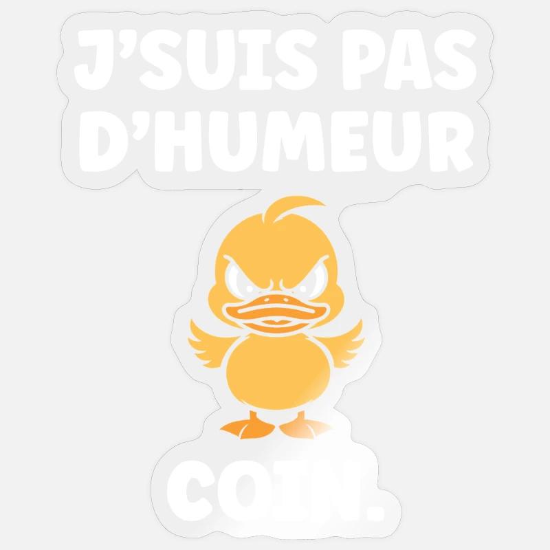 Grumpy Duck COIN Sticker size S (10 x 10 cm)