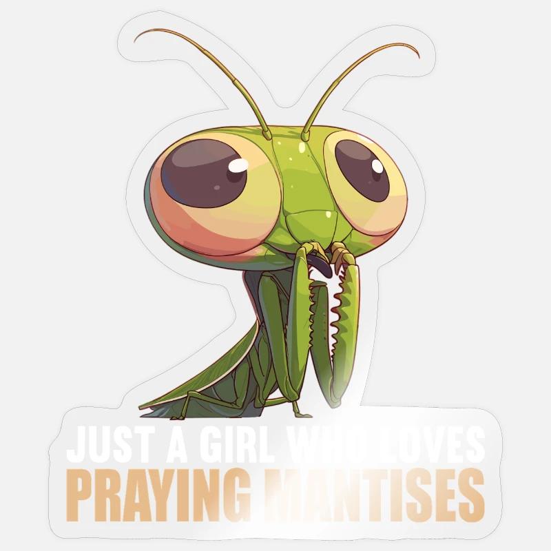 Praying mantises Praying mantis - Sticker size S (10 x 10 cm) - transparent glossy